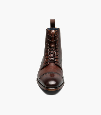 Stacy Adams Henry Cap Toe Lace Up Boot Men’s Boots - Brown