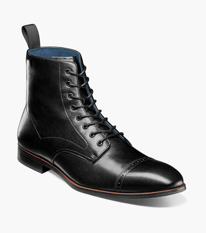 Stacy Adams Henry Cap Toe Lace Up Boot Men’s Boots - Black
