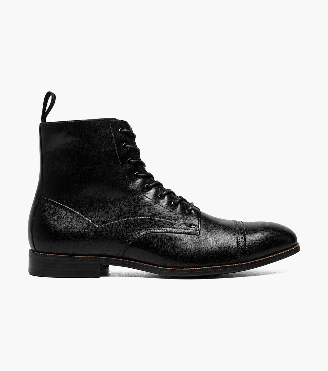 Stacy Adams Henry Cap Toe Lace Up Boot Men’s Boots - Black