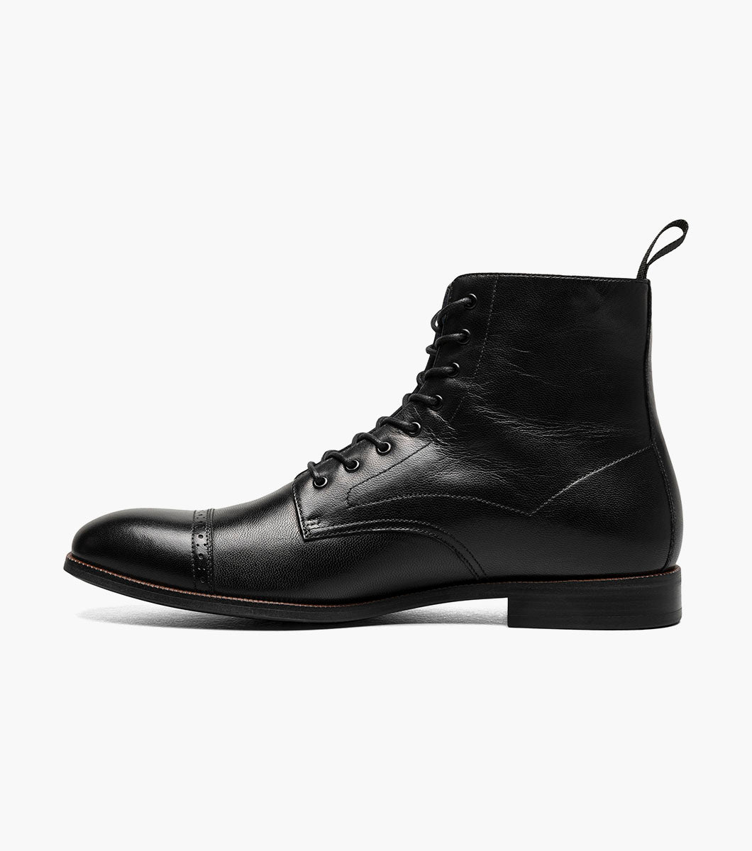 Stacy Adams Henry Cap Toe Lace Up Boot Men’s Boots - Black