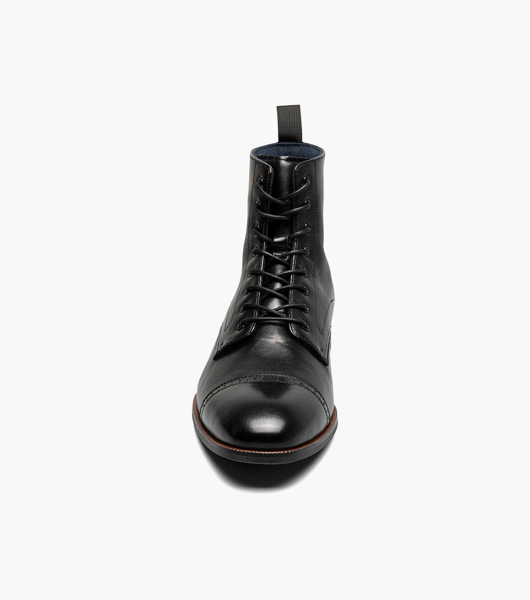 Stacy Adams Henry Cap Toe Lace Up Boot Men’s Boots - Black