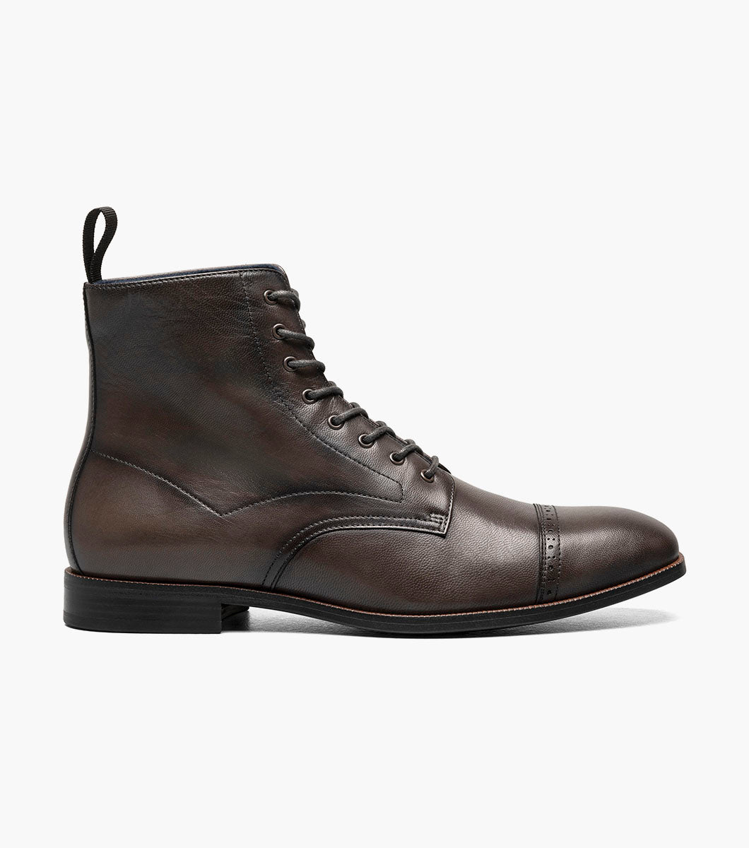 Stacy Adams Henry Cap Toe Lace Up Boot Men’s Boots - Gray