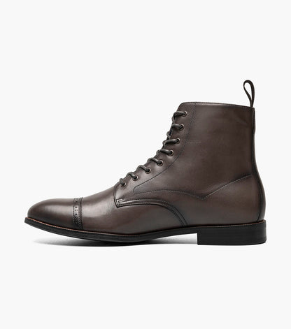 Stacy Adams Henry Cap Toe Lace Up Boot Men’s Boots - Gray