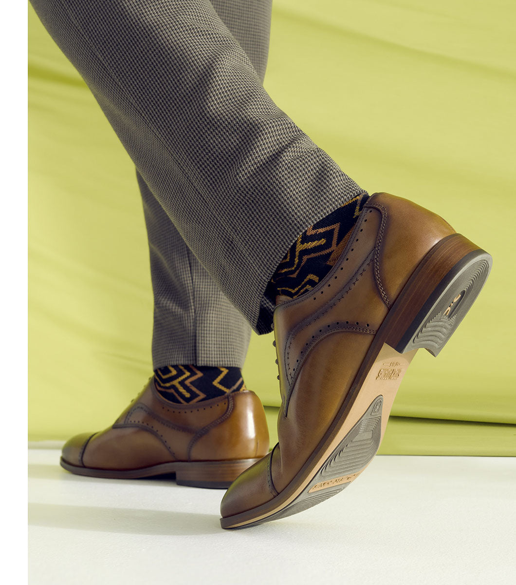 Stacy Adams Bryant Cap Toe Oxford Men’s Dress Shoes - Tan
