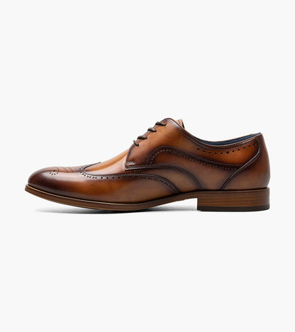 Stacy Adams Brayden Wingtip Oxford Men’s Dress Shoes - Tan