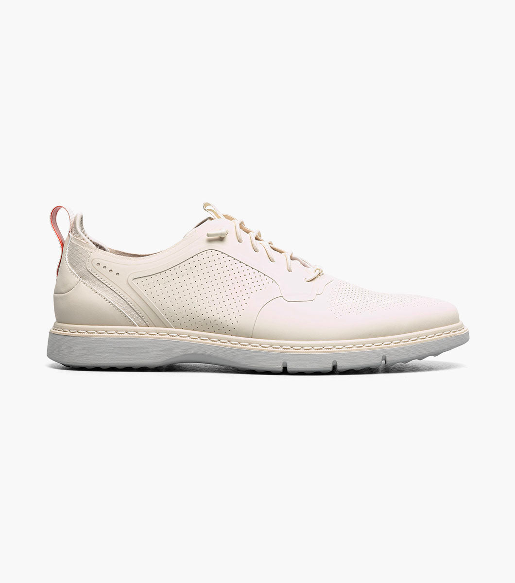 Stacy Adams Synchro Plain Toe Elastic Lace Up Clearance Men’s Shoes - Cream