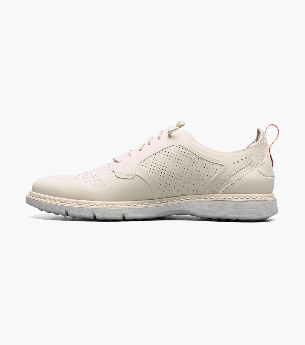 Stacy Adams Synchro Plain Toe Elastic Lace Up Clearance Men’s Shoes - Cream