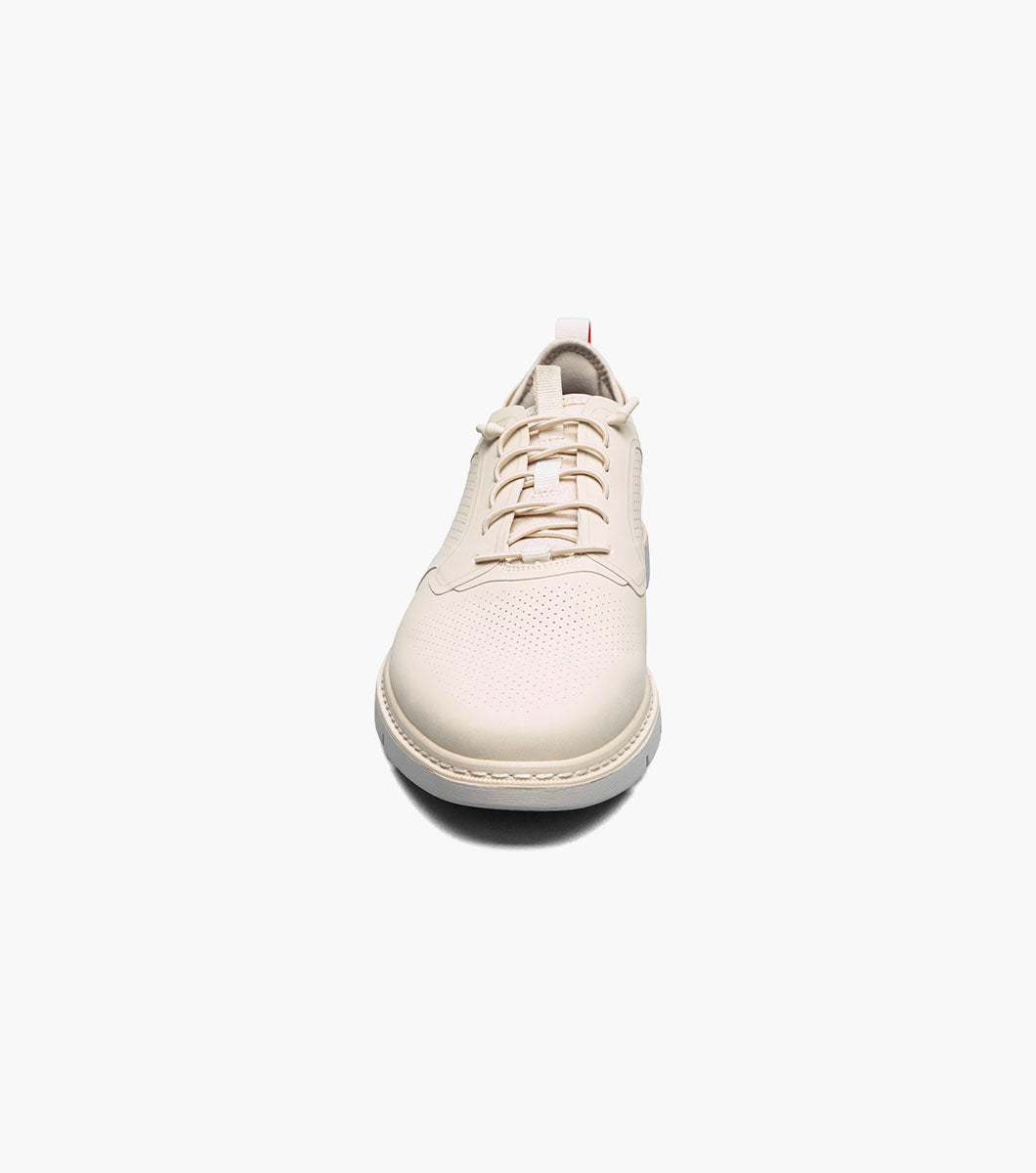 Stacy Adams Synchro Plain Toe Elastic Lace Up Clearance Men’s Shoes - Cream