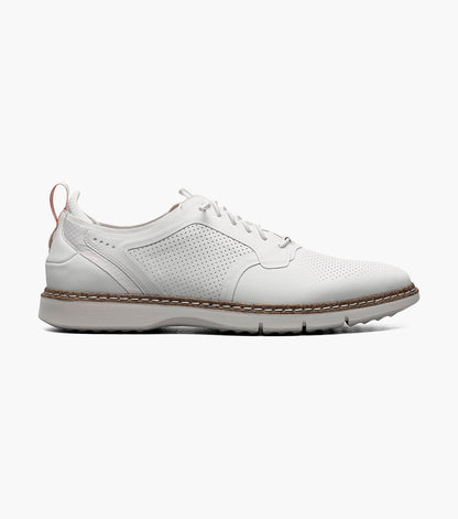 Stacy Adams Synchro Plain Toe Elastic Lace Up Men’s Casual Shoes - White