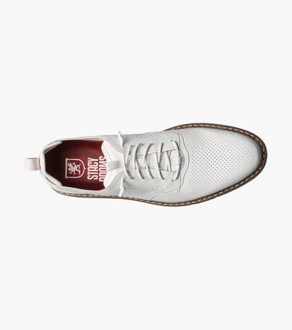 Stacy Adams Synchro Plain Toe Elastic Lace Up Men’s Casual Shoes - White
