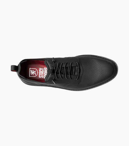 Stacy Adams Synchro Plain Toe Elastic Lace Up Men’s Casual Shoes - Black