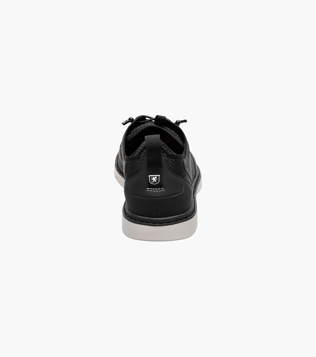 Stacy Adams Synchro Plain Toe Elastic Lace Up Men’s Casual Shoes - Black