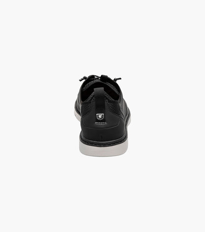 Stacy Adams Synchro Plain Toe Elastic Lace Up Men’s Casual Shoes - Black
