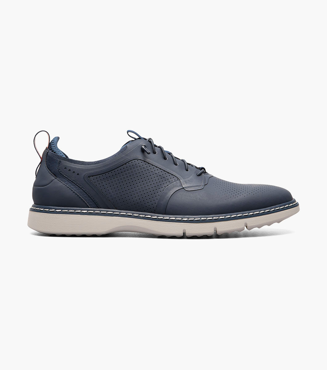 Stacy Adams Synchro Plain Toe Elastic Lace Up Men’s Casual Shoes - Navy