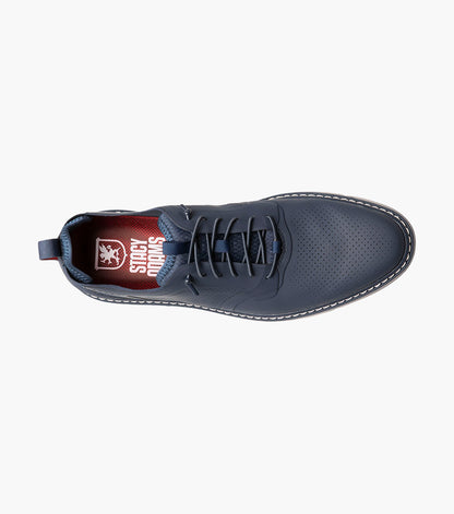 Stacy Adams Synchro Plain Toe Elastic Lace Up Men’s Casual Shoes - Navy