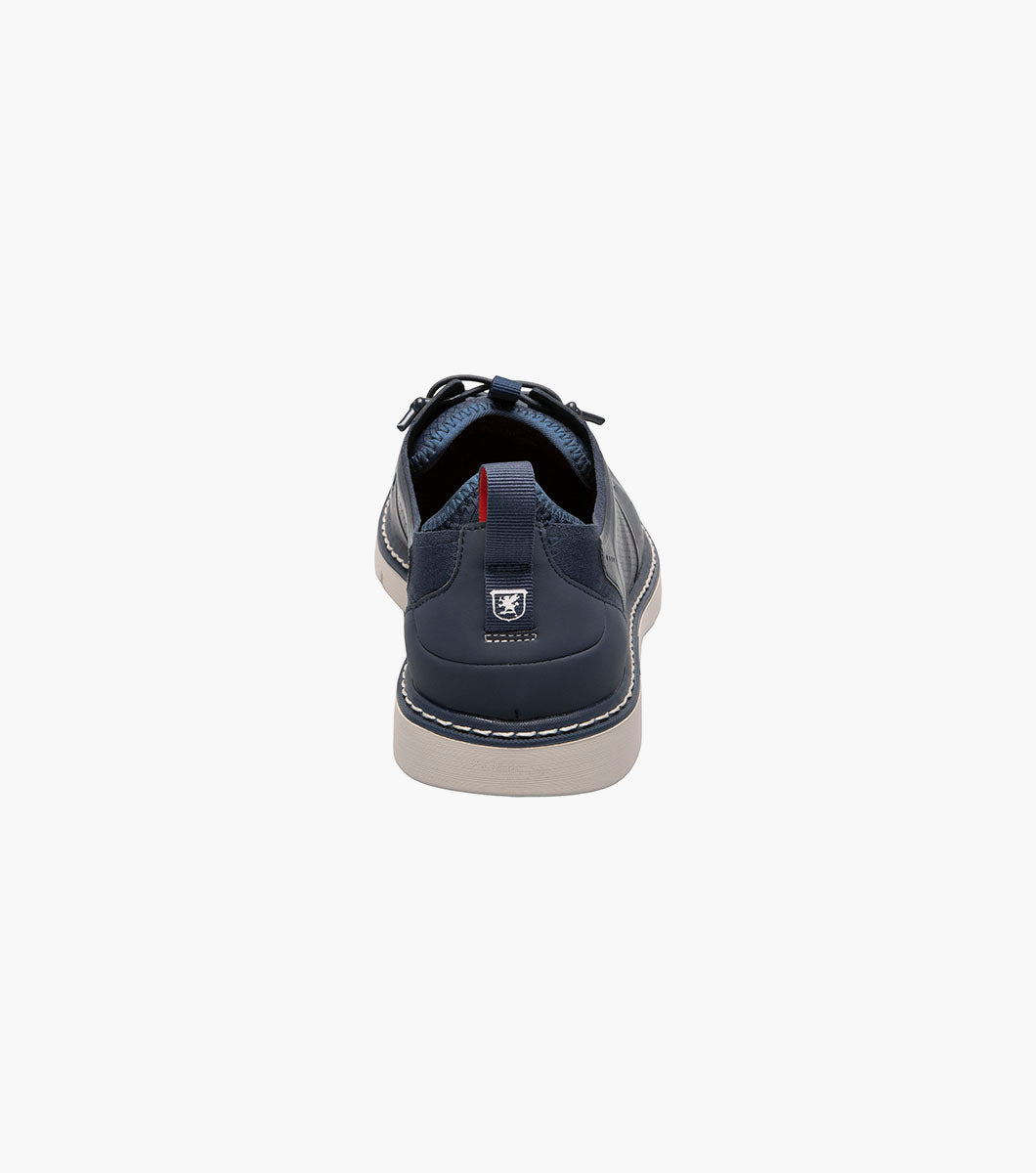 Stacy Adams Synchro Plain Toe Elastic Lace Up Men’s Casual Shoes - Navy