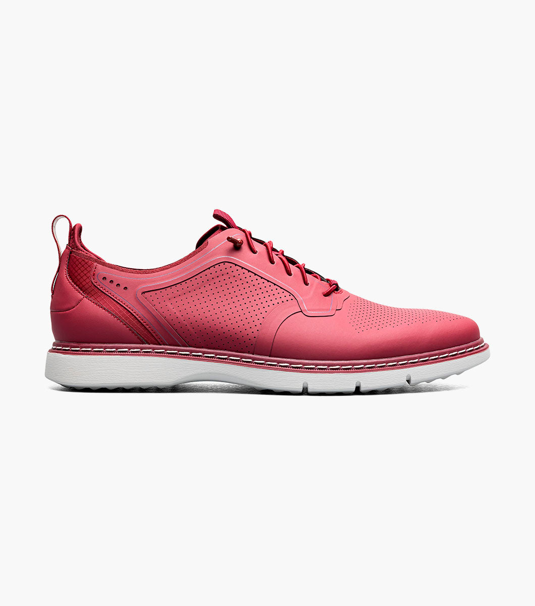 Stacy Adams Synchro Plain Toe Elastic Lace Up Clearance Men’s Shoes - Raspberry