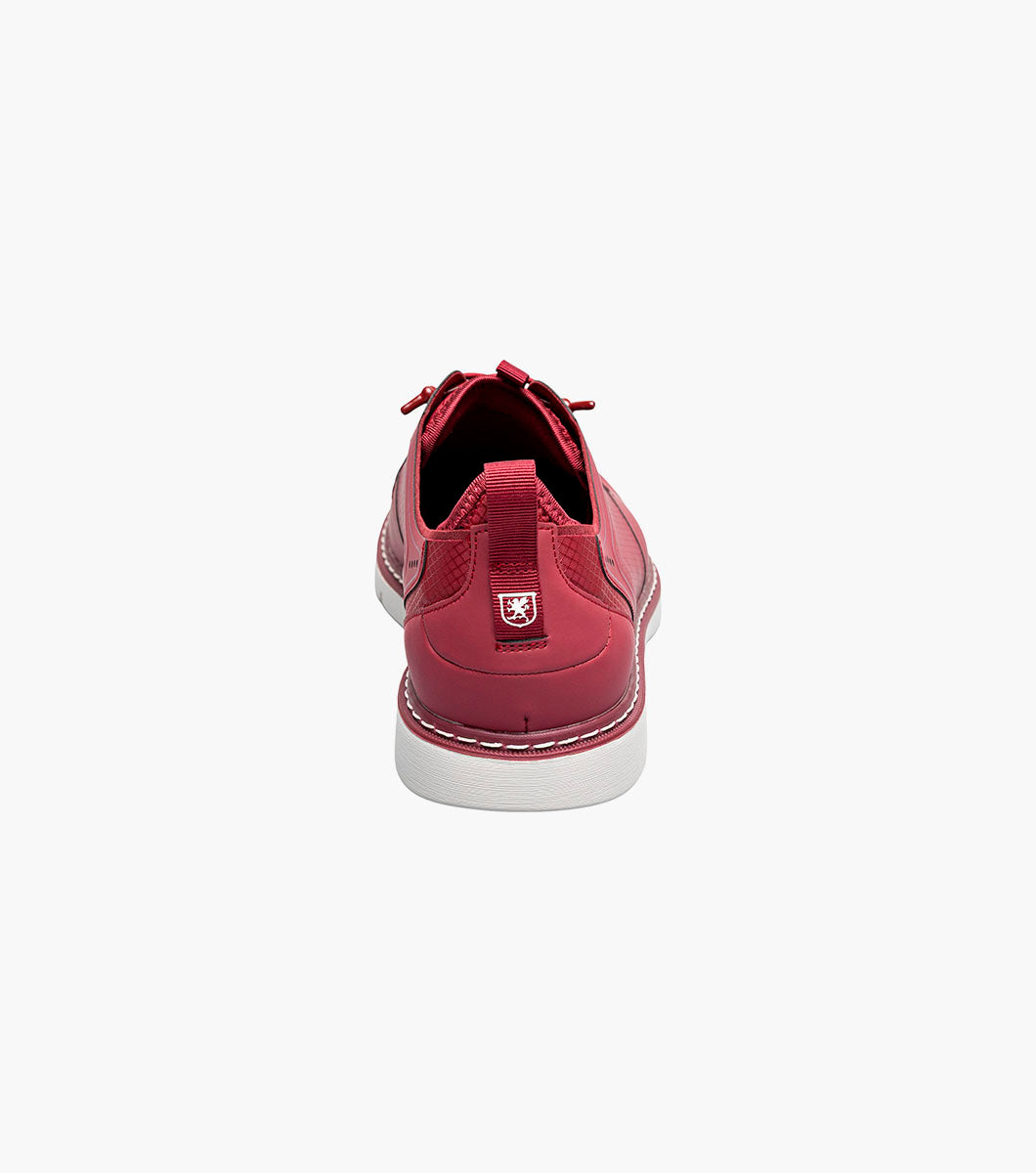 Stacy Adams Synchro Plain Toe Elastic Lace Up Clearance Men’s Shoes - Raspberry