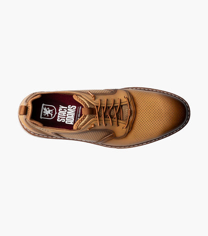 Stacy Adams Sync Plain Toe Elastic Lace Up Men’s Casual Shoes - Natural