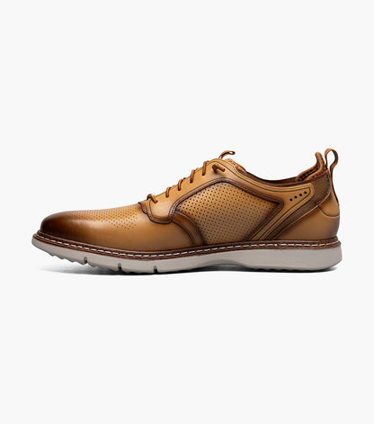 Stacy Adams Sync Plain Toe Elastic Lace Up Men’s Casual Shoes - Natural