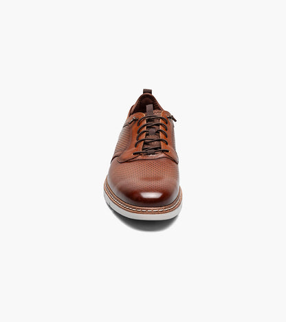 Stacy Adams Sync Plain Toe Elastic Lace Up Men’s Casual Shoes - Cognac