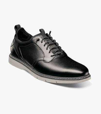 Stacy Adams Sync Plain Toe Elastic Lace Up Men’s Casual Shoes - Black