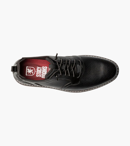 Stacy Adams Sync Plain Toe Elastic Lace Up Men’s Casual Shoes - Black