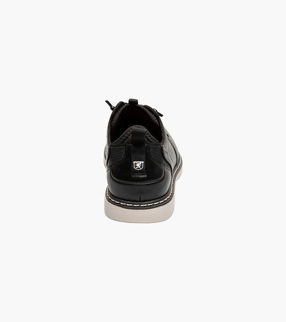 Stacy Adams Sync Plain Toe Elastic Lace Up Men’s Casual Shoes - Black
