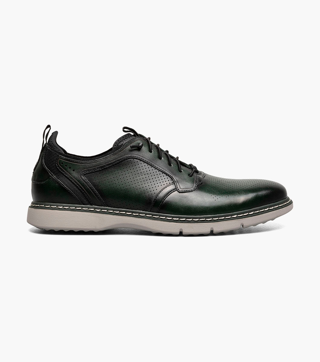 Stacy Adams Sync Plain Toe Elastic Lace Up Men’s Casual Shoes - Green
