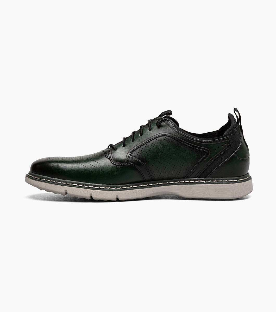 Stacy Adams Sync Plain Toe Elastic Lace Up Men’s Casual Shoes - Green
