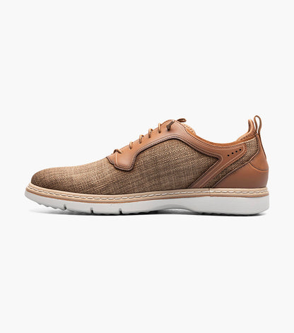 Stacy Adams Sebert Plain Toe Elastic Lace Up Men’s Casual Shoes - Tan