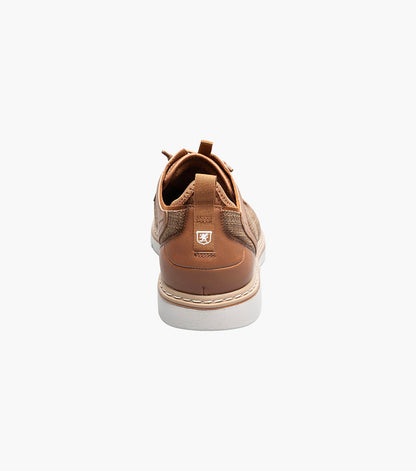 Stacy Adams Sebert Plain Toe Elastic Lace Up Men’s Casual Shoes - Tan