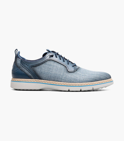 Stacy Adams Sebert Plain Toe Elastic Lace Up Men’s Casual Shoes - Navy