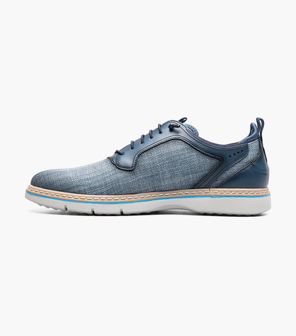 Stacy Adams Sebert Plain Toe Elastic Lace Up Men’s Casual Shoes - Navy