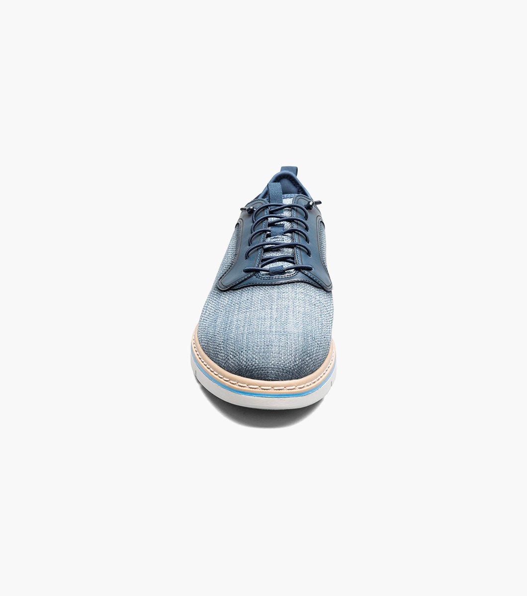 Stacy Adams Sebert Plain Toe Elastic Lace Up Men’s Casual Shoes - Navy