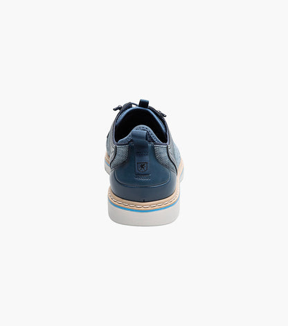 Stacy Adams Sebert Plain Toe Elastic Lace Up Men’s Casual Shoes - Navy