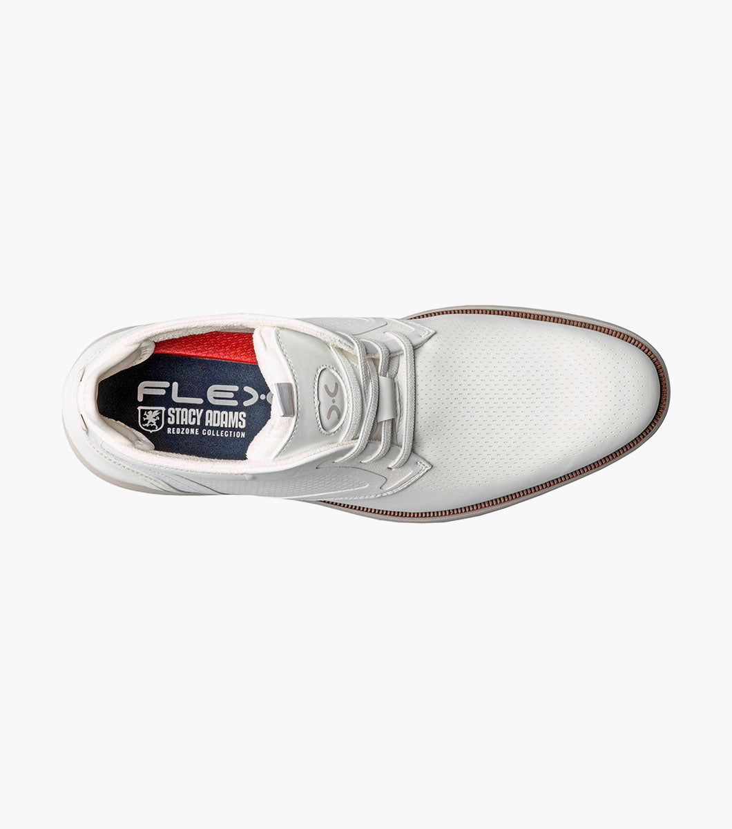 Stacy Adams Eastmont Plain Toe Elastic Lace Chukka Boot Clearance Men’s Shoes - White