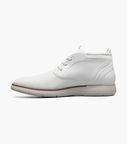 Stacy Adams Eastmont Plain Toe Elastic Lace Chukka Boot Clearance Men’s Shoes - White