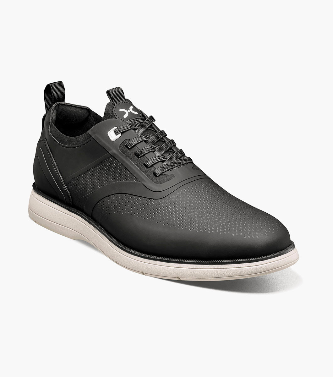 Stacy Adams Everidge Plain Toe Elastic Lace Up Men’s Casual Shoes - Black