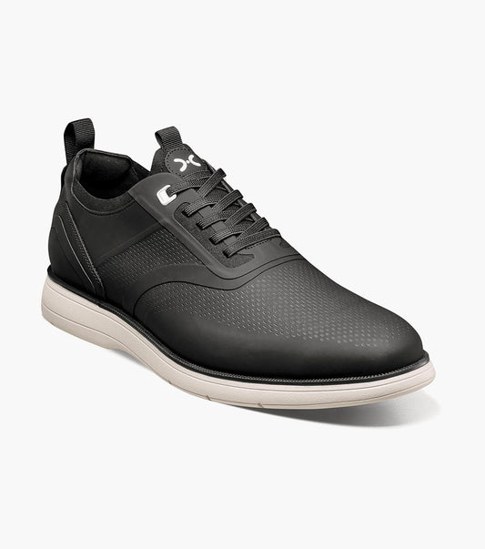 Stacy Adams Everidge Plain Toe Elastic Lace Up Men’s Casual Shoes - Black
