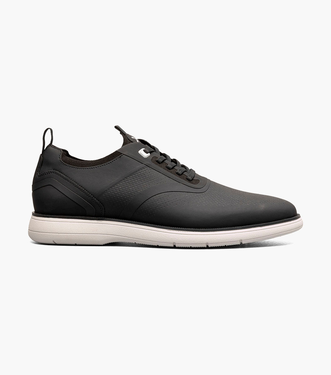 Stacy Adams Everidge Plain Toe Elastic Lace Up Men’s Casual Shoes - Black