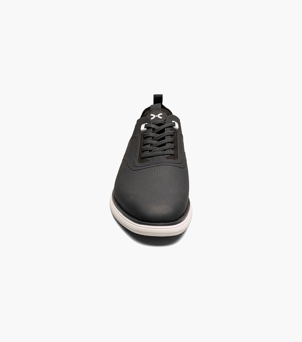 Stacy Adams Everidge Plain Toe Elastic Lace Up Men’s Casual Shoes - Black