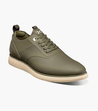 Stacy Adams Everidge Plain Toe Elastic Lace Up Men’s Casual Shoes - Olive