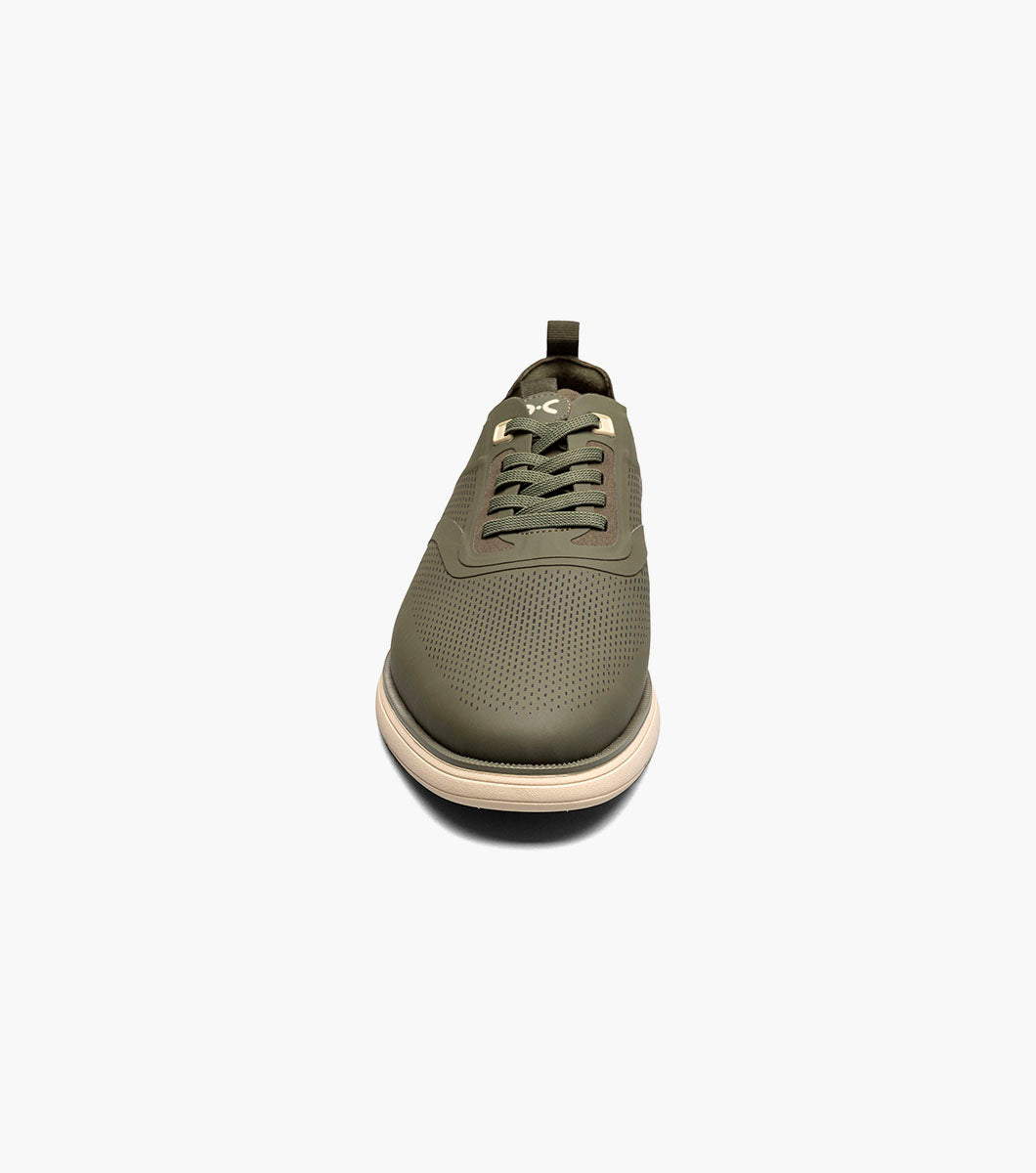 Stacy Adams Everidge Plain Toe Elastic Lace Up Men’s Casual Shoes - Olive