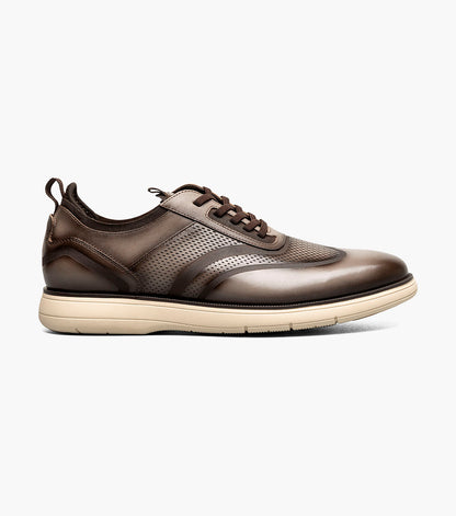 Stacy Adams Edgewood Wingtip Elastic Lace Up Men’s Casual Shoes - Taupe