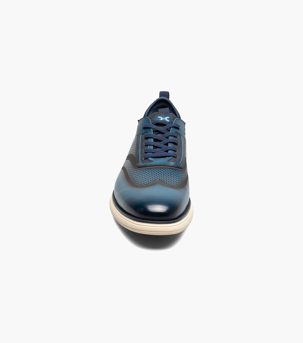 Stacy Adams Edgewood Wingtip Elastic Lace Up Men’s Casual Shoes - Blue
