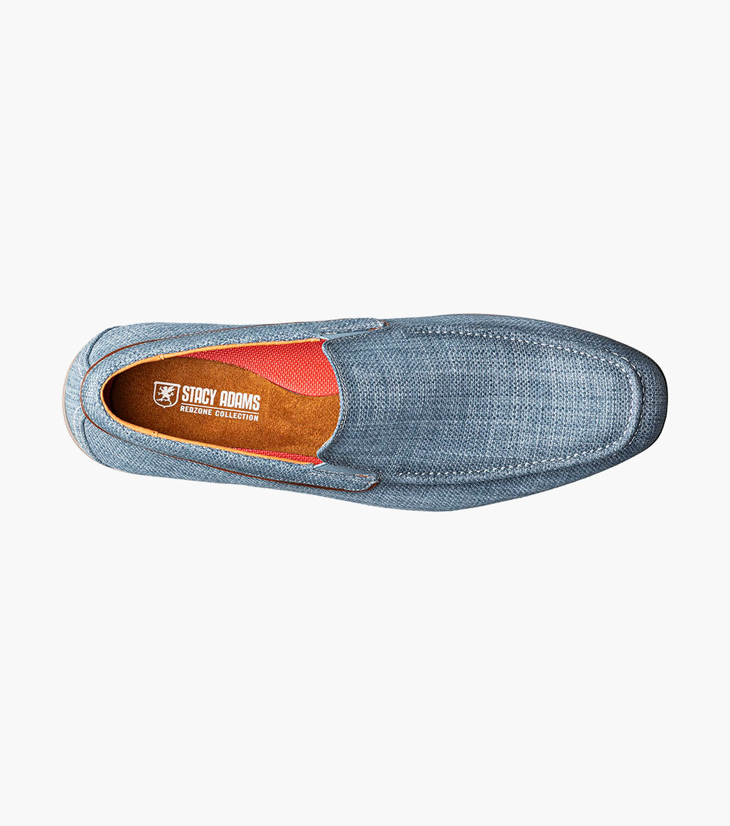 Stacy Adams Ridgely Moc Toe Slip On Men’s Loafers & Slip Ons - Navy