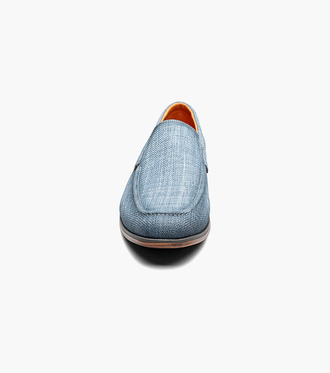 Stacy Adams Ridgely Moc Toe Slip On Men’s Loafers & Slip Ons - Navy