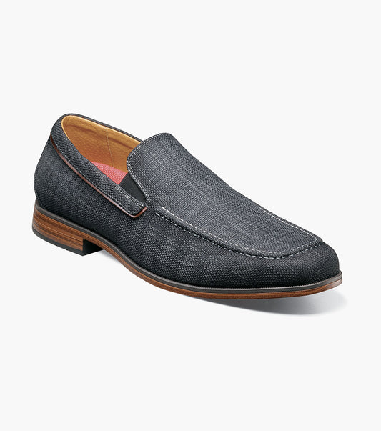 Stacy Adams Ridgely Moc Toe Slip On Men’s Loafers & Slip Ons - Charcoal