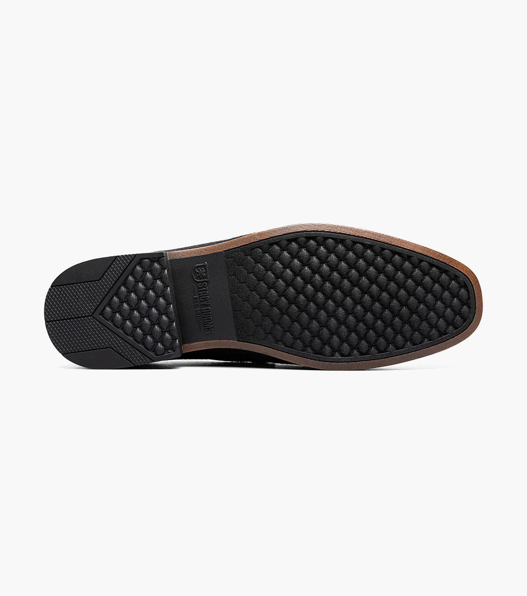 Stacy Adams Ridgely Moc Toe Slip On Men’s Loafers & Slip Ons - Charcoal